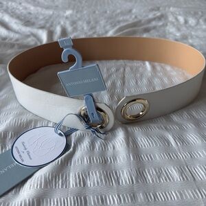 ANTONIO MELANI White and Gold Women's Belt
